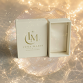 Écrin Luna Maris - boîte à bijoux ivoire avec logo doré